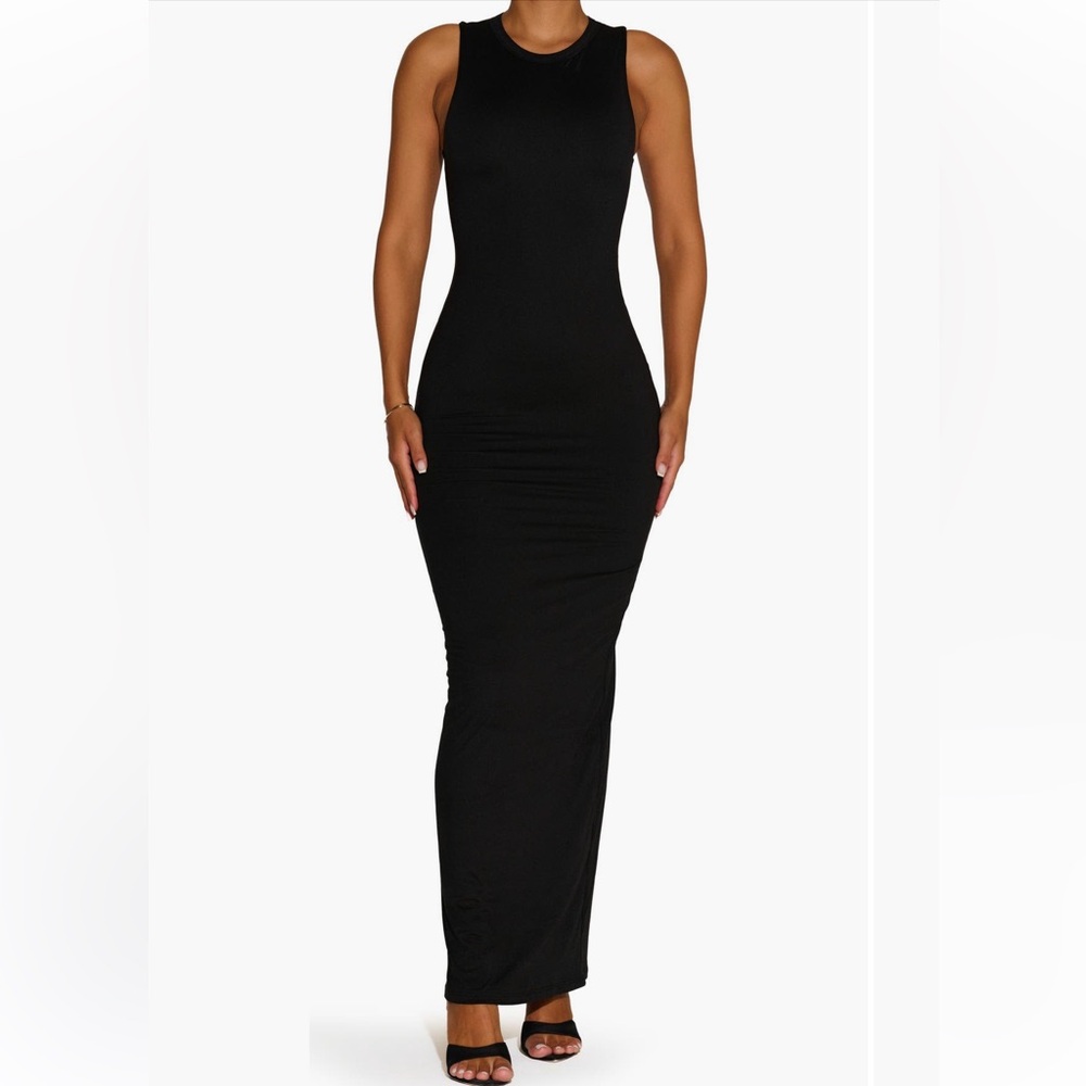 Naked Wardrobe Classic Black Maxi Dress